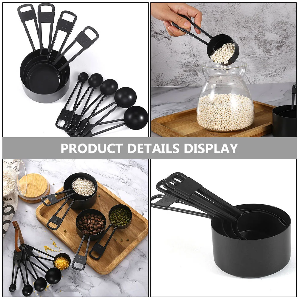 

1Set Measuring Cups Set Stainless Steel Coffee Sugar Milk Powder Baking Scoop Kitchen Home Cafe Use Measuring Cups Set