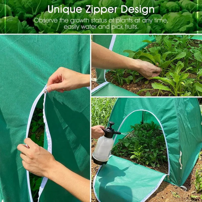 WISH Plant Covers Freeze Protection, 22 Inch Rose Bushes Covers For Winter Outdoor Plants, Frost Cloth With Zipper (2PCS)