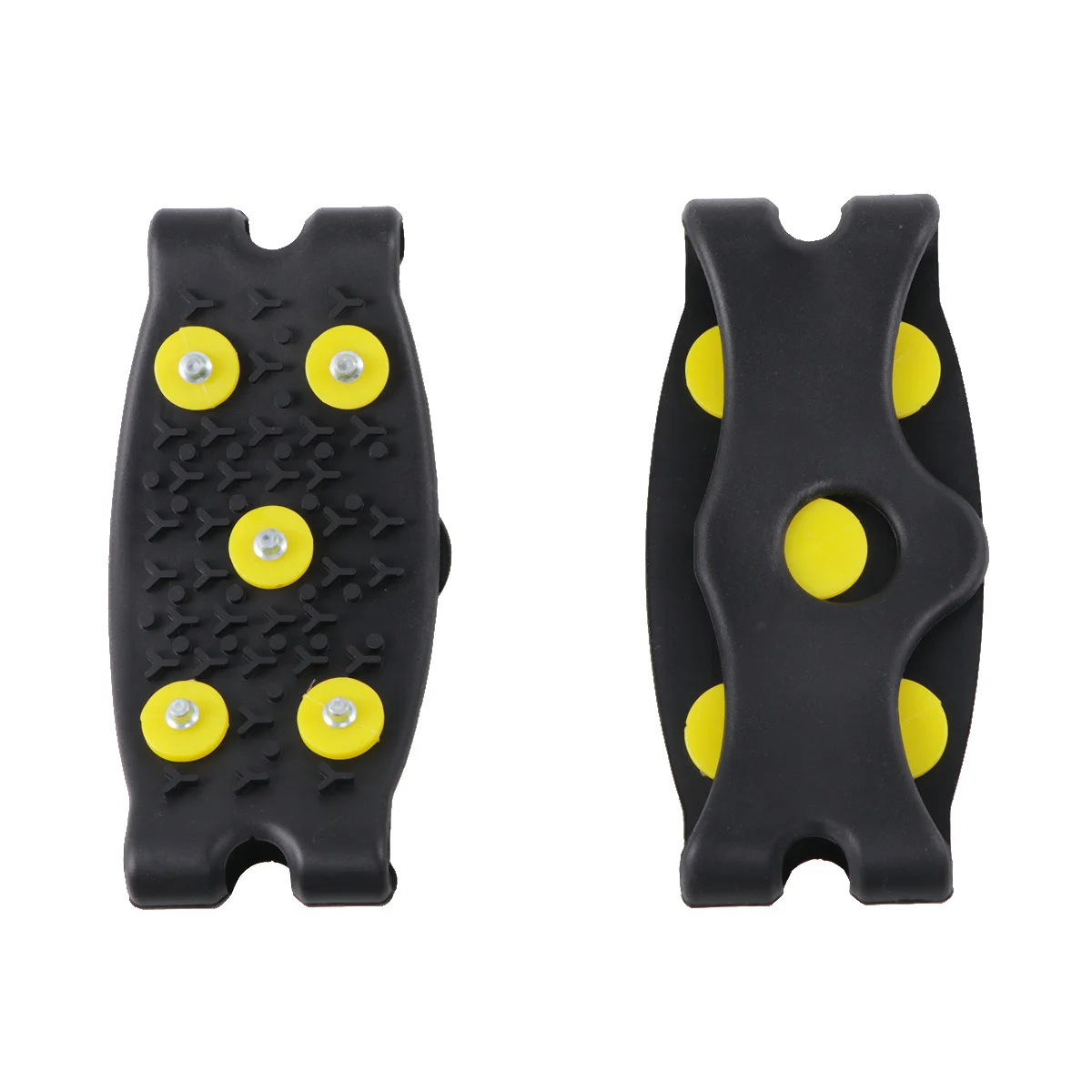 

1 Pair Anti-Slip Ice Crampons 5 Studs Flexible Rubber Strap Fit Sneakers Boots Shoes Cover For Winter Camping Hiking Safety Gear