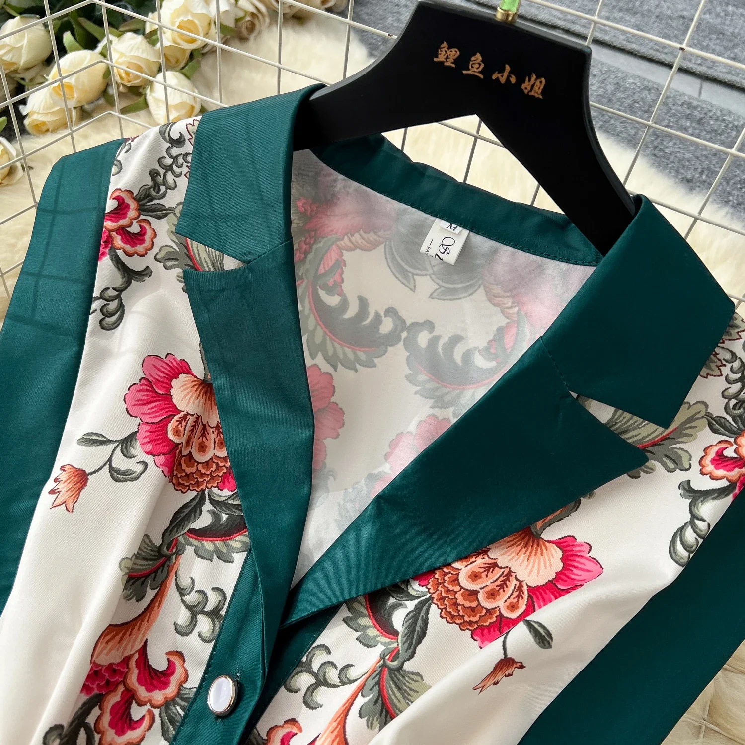 Elegant Print Single Breasted Sashes Vintage Notched Collar Sleeveless Slim Long Dresses Fashion Evening High Street Clothing