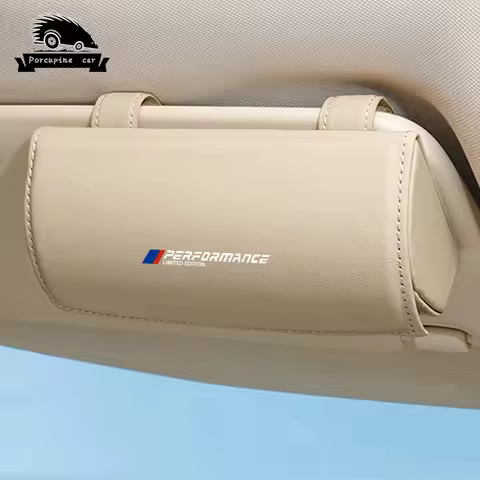 Car Sunglasses Box Case Glasses Storage Boxes Holder Sun Visor Organizer Leather Sunshade Storage Bag For BMW E46 F30 E90 E60 M