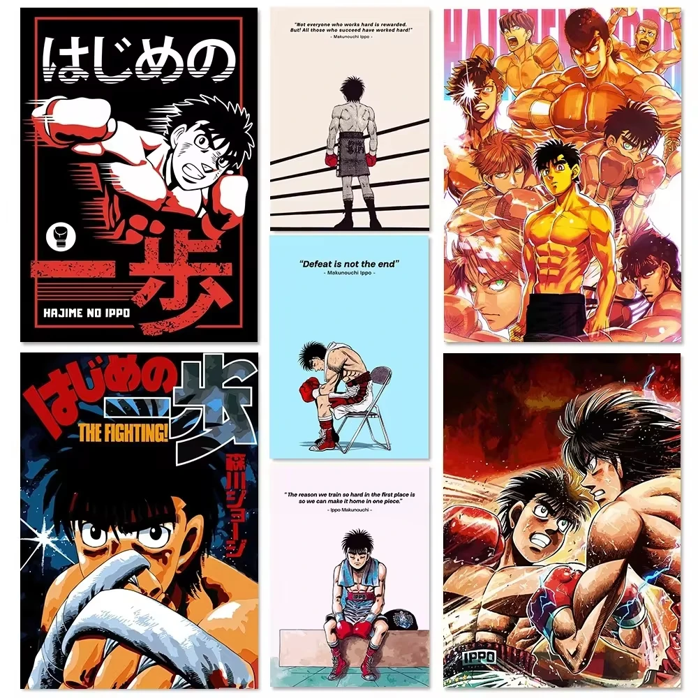 Japanese Anime Hajime No Ippo Character Quotes Print Poster Canvas Painting Wall Art Pictures Comic for Room Home Wall Decor