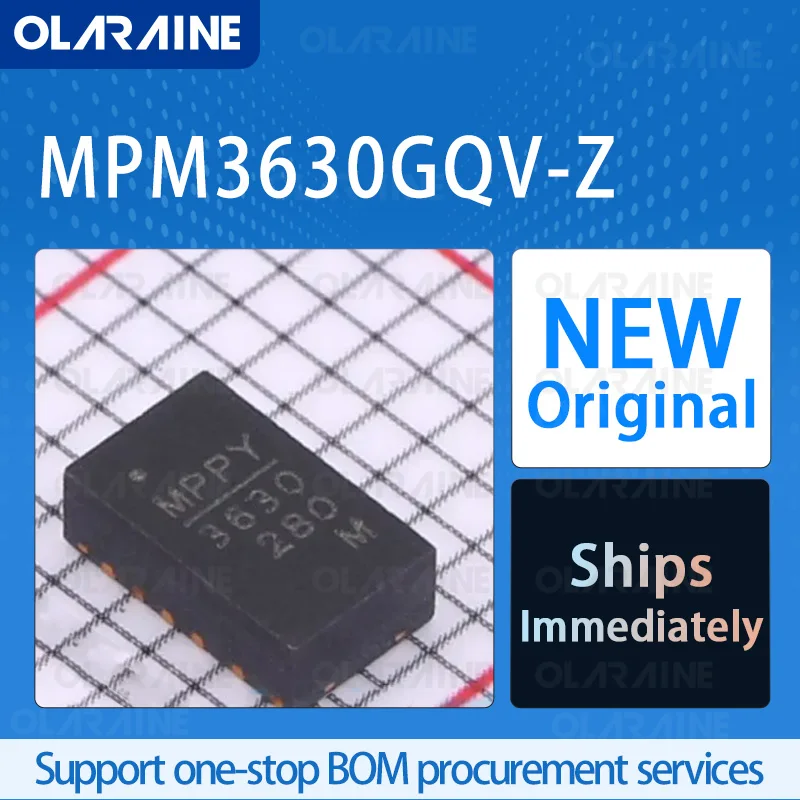 

1/5/10Pcs MPM3630GQV-Z QFN-20 original ic chip Power management module RoHS Voltage 18 V Current 3 A Frequency: 1.4 MHz
