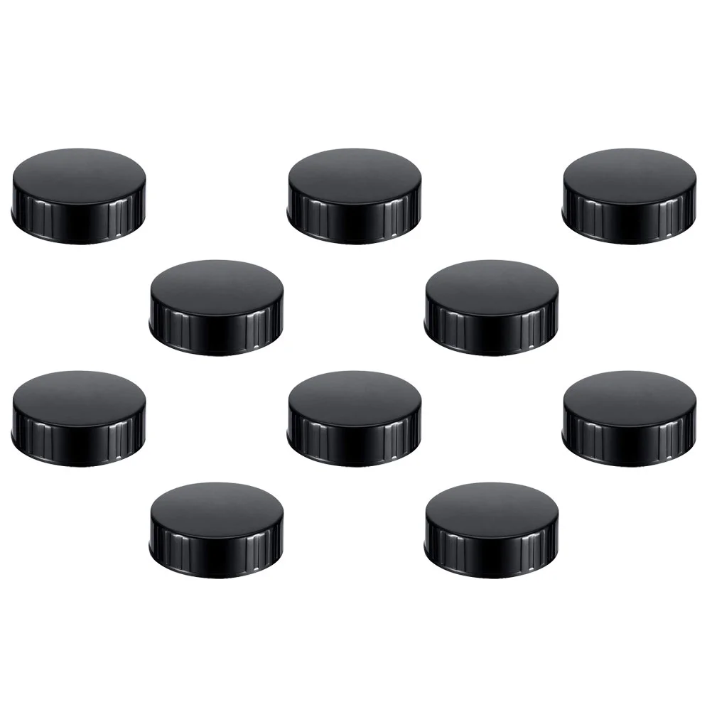 

10 Pcs Bakelite Cover Bottle Caps Lids Plastic Fold Growler Seal Screw Black Poly