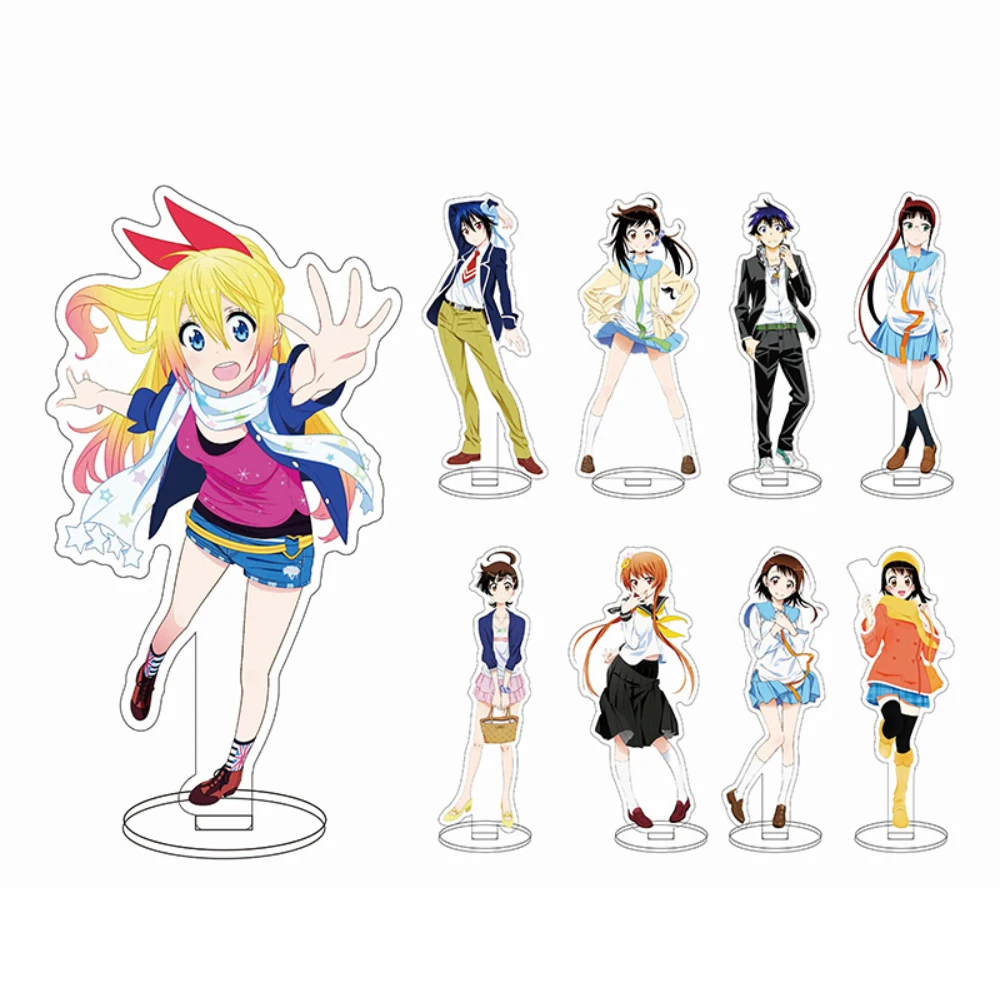 Anime Nisekoi False Love Cosplay Acrylic Figure Stand Raku Ichijou Chitoge Kirisaki Model Display Standing Christmas Gift