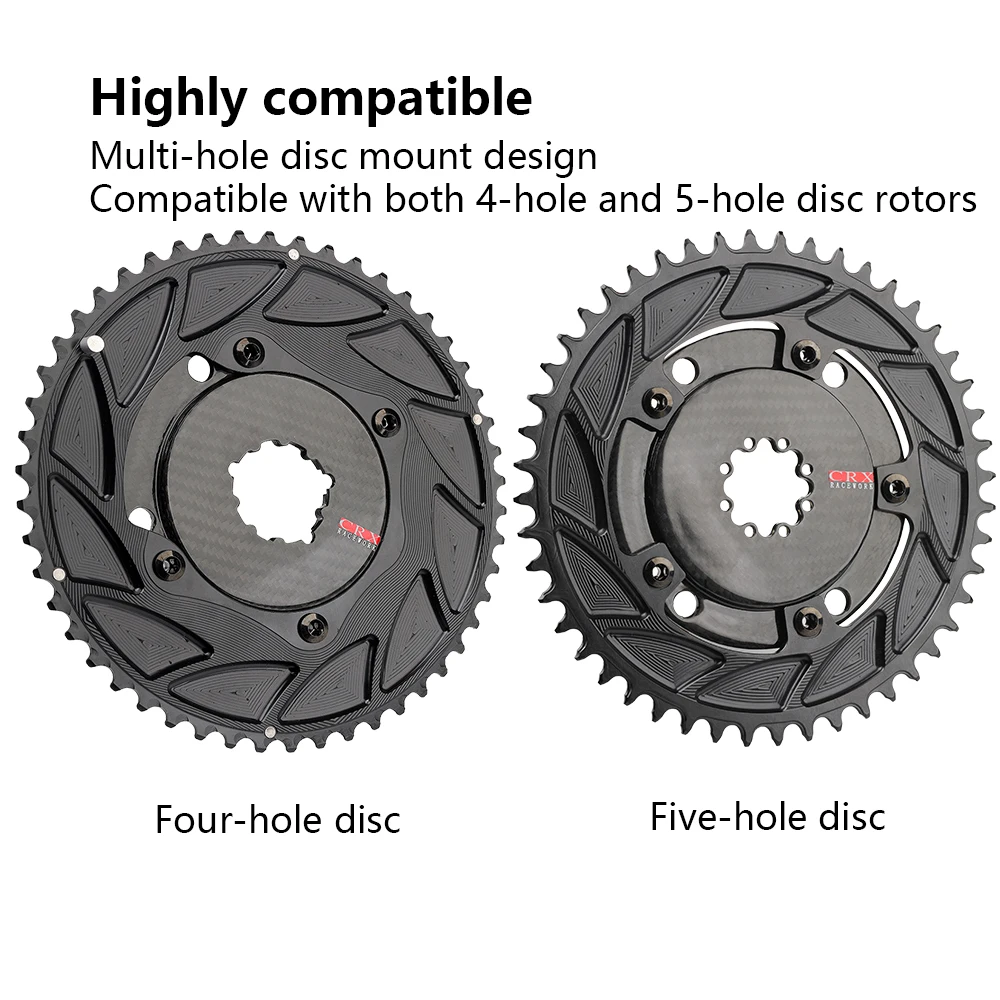 RACEWORK Carbon 110BCD Kettenblatt-Spider für R7000 R8000 R9000 Rennrad-Kettenblatt, Doppelte Gangzahl, 110BCD Kettenrad, 4/5 Bolzen – Detail 4