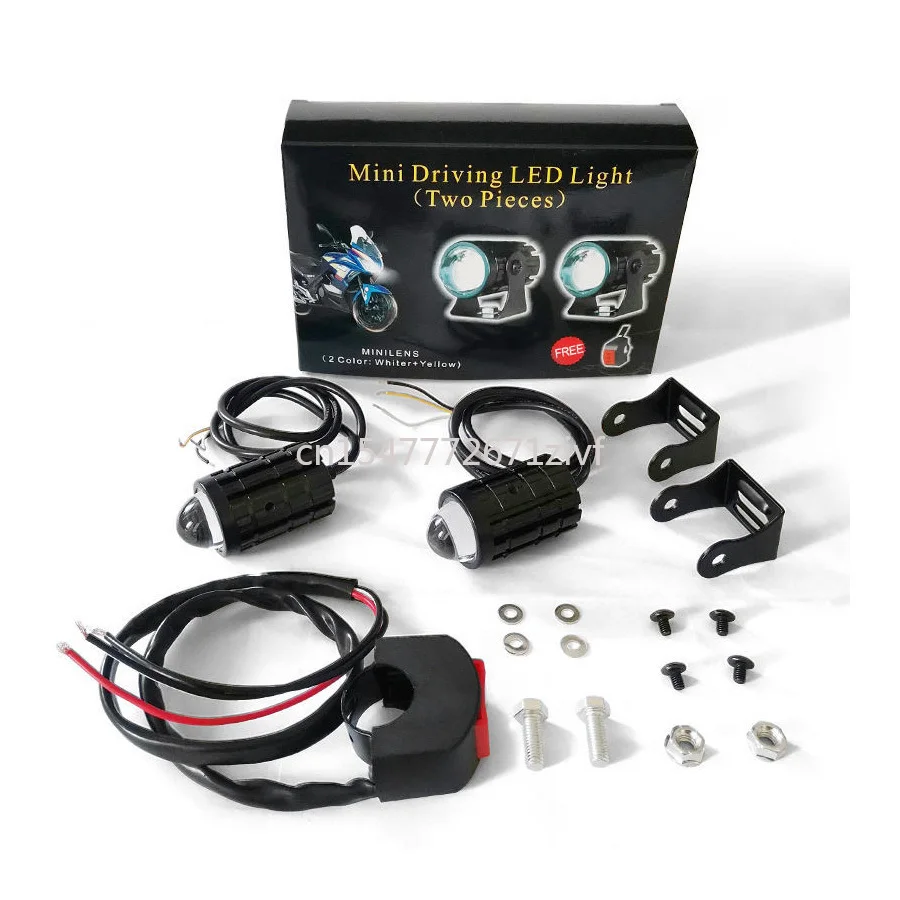 

12V-85V Mini Motorcycle Spotlight Front Headlight 24W LED Motorcycle Light Fog Driving Auxiliary New Motorcycle Front Headlight