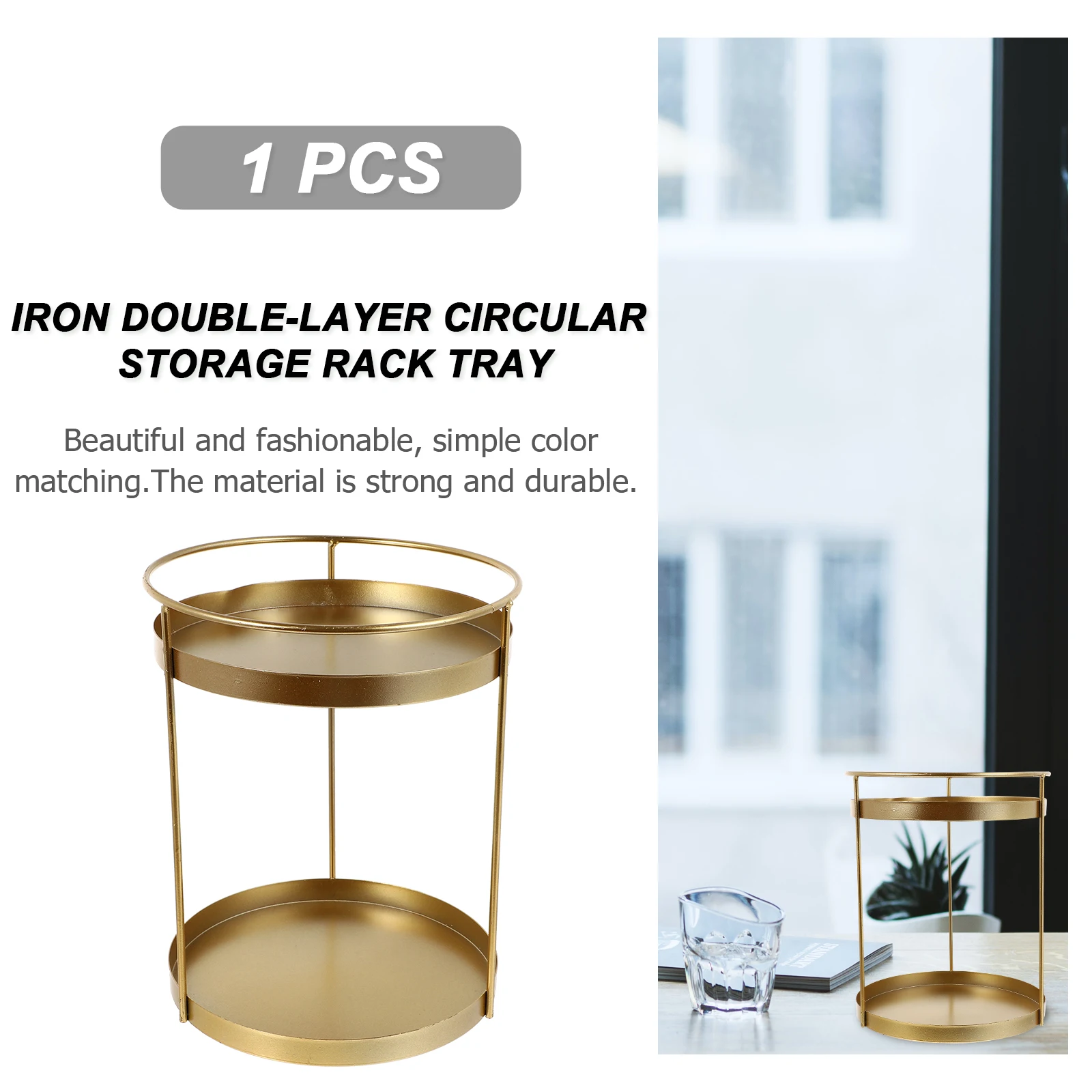 

Double Layer Rack Cosmetics Shelf Durable Iron Cosmetics Jewelry Storage Rack Shelf Bathroom ganizer Home Desk Small