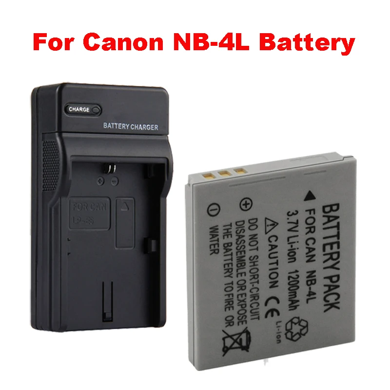 NB-4L NB4L Battery+type-C Charger for Canon IXUS 50 55 60 65 80 75 100 I20 110 115 120 130 IS 117 220 230 255 HS SD780