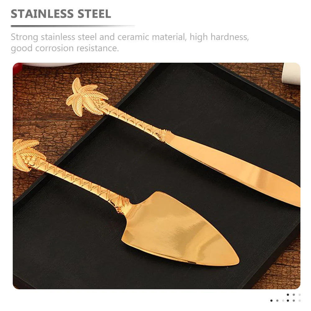 

Knife Shovel Set Cake Spatula Cutting Accessories Baking Tool Supplies Kit Stainless Steel Ceramic Easy Clean Cake