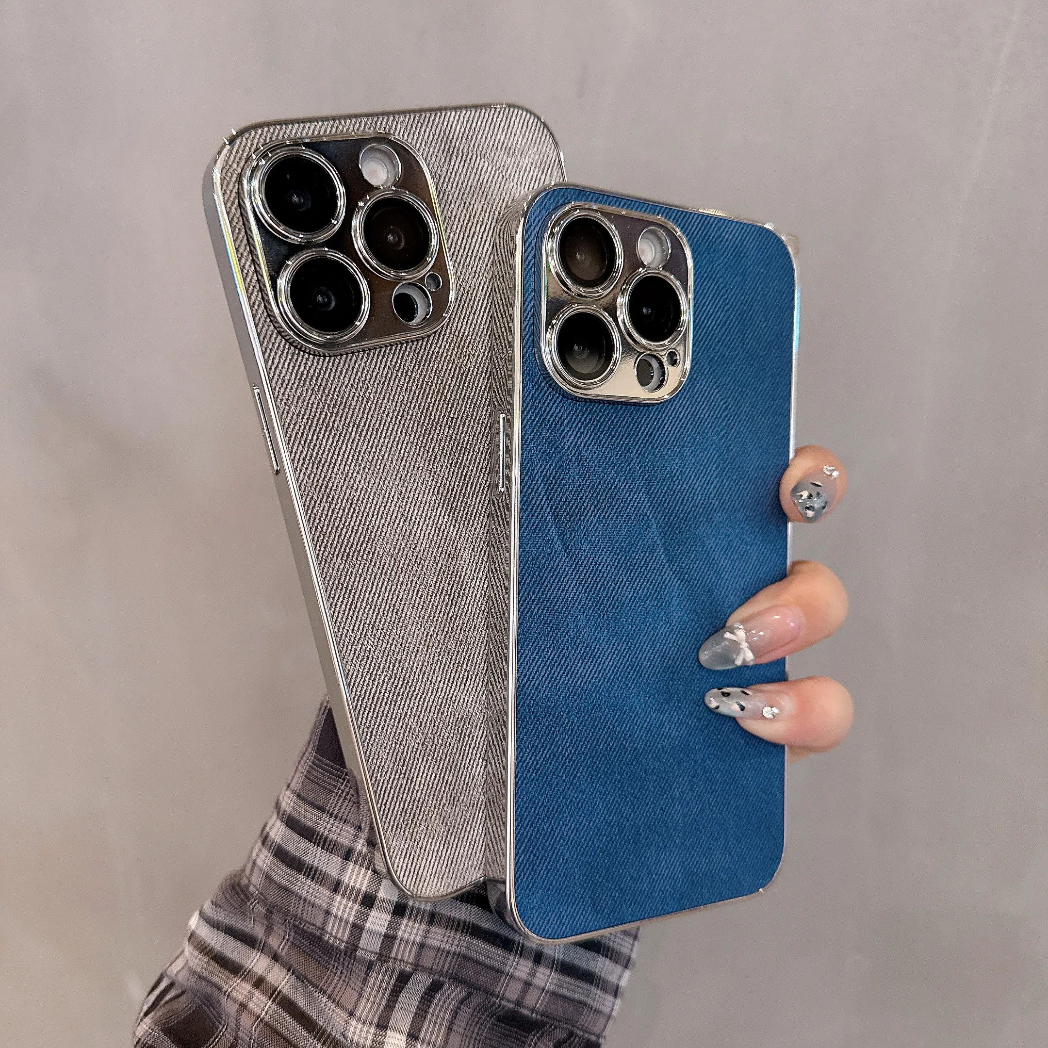 아이폰 17/16/15/14/13/12/11 프로 맥스용 전기도금 카우보이 패턴 폰 케이스 - 카메라 보호 기능이 있는 충격 방지 백 커버