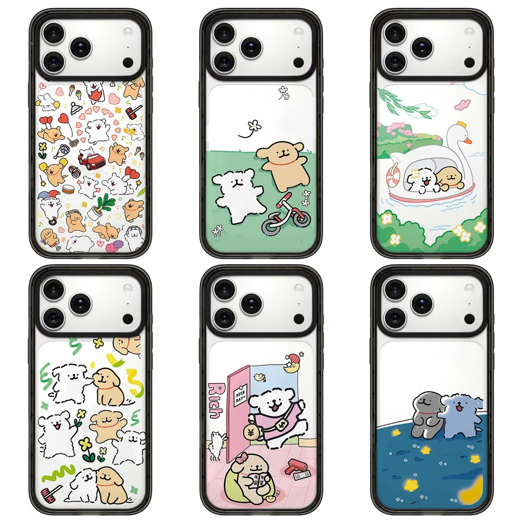 

Dog Friend 2.0 Acrylic Black Border Magnetic Phone Case Cover for IPhone 12 13 14 15 16 17 Pro Max Case