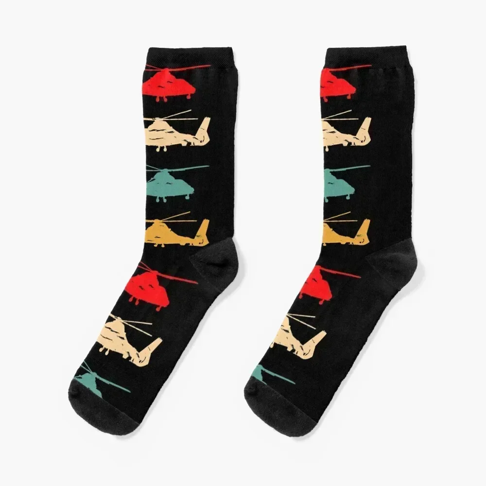 

Helicopter sunset vintage Socks Toe sports cool Soccer compression Man Socks Women's