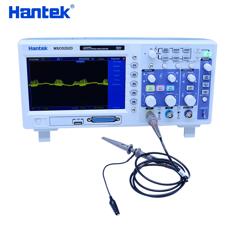 Hantek MSO5202D 200MHz 2 in 1 Digital Oscilloscope 2 Channels 1GSa/s + Analyzer 16 Logical Channels