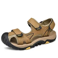 Genuine Leather First Layer Designer Luxury Sandals Summer Slippers For Men Shoes Sports Trainers Sneakers Runner Teni