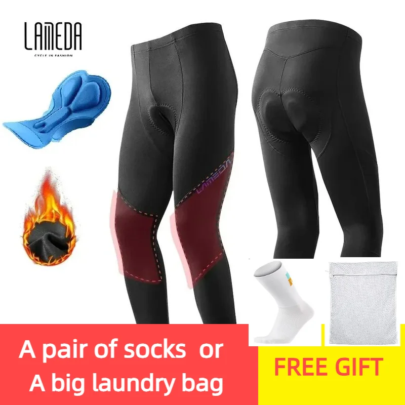

Lameda мужские теплые велосипедные брюки зимние велосипедные брюки до колена ветрозащитные флисовые длинные брюки