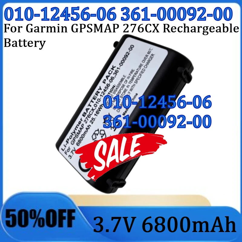 

3.7V 6800mAh 25.16Wh for Garmin GPSMAP 276CX Rechargeable Battery New 010-12456-06 361-00092-00 Replacement Digital Battery
