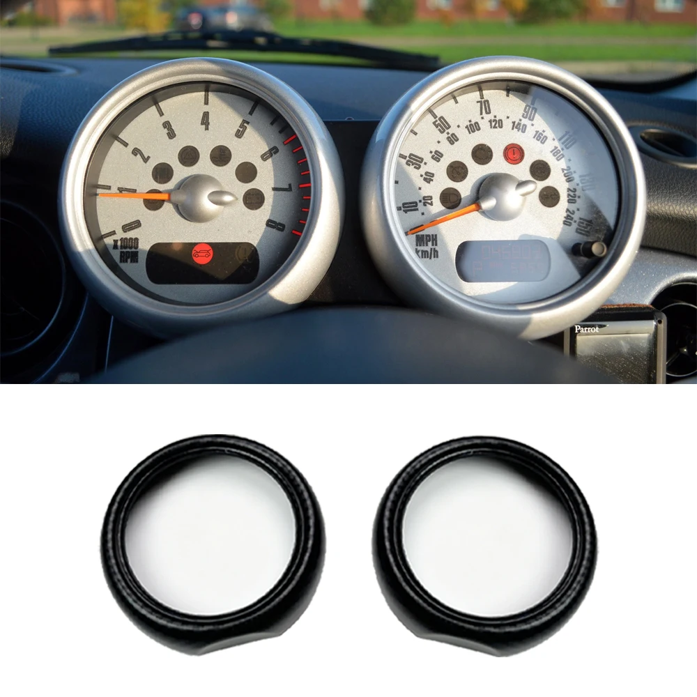 Interior Front Two Tachometer Cover Sticker For Mini Cooper ONE/S JCW GP R50 R52 R53 Car-Styling Auto Interior Accessories image 3