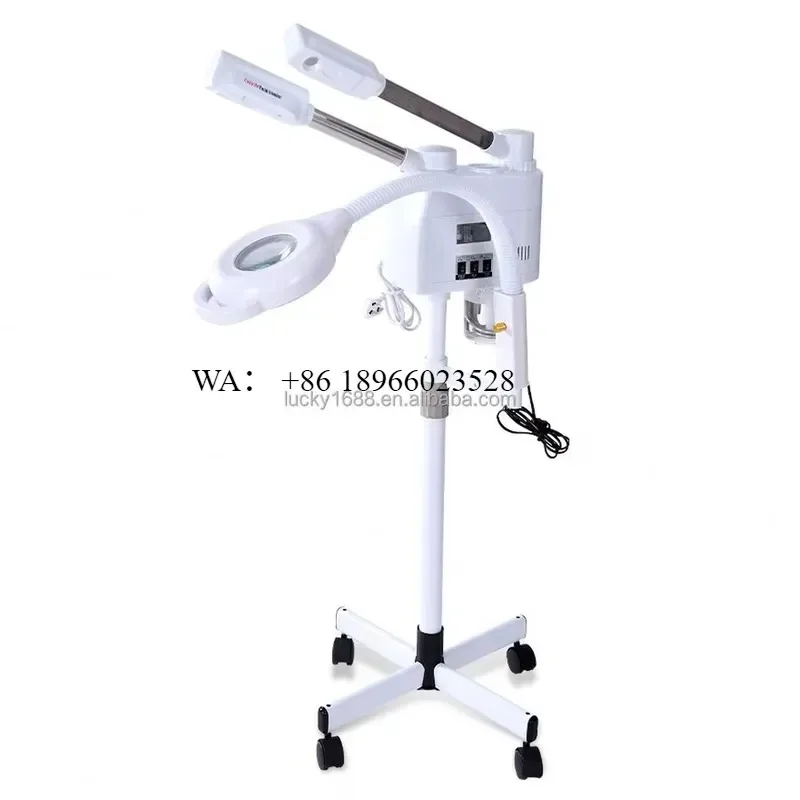 WMWMNU Hot Sale Nano Ionic Facial Steamer with Magnifying Glass 3 in 1 Beauty Salon for Moisturizing Pore