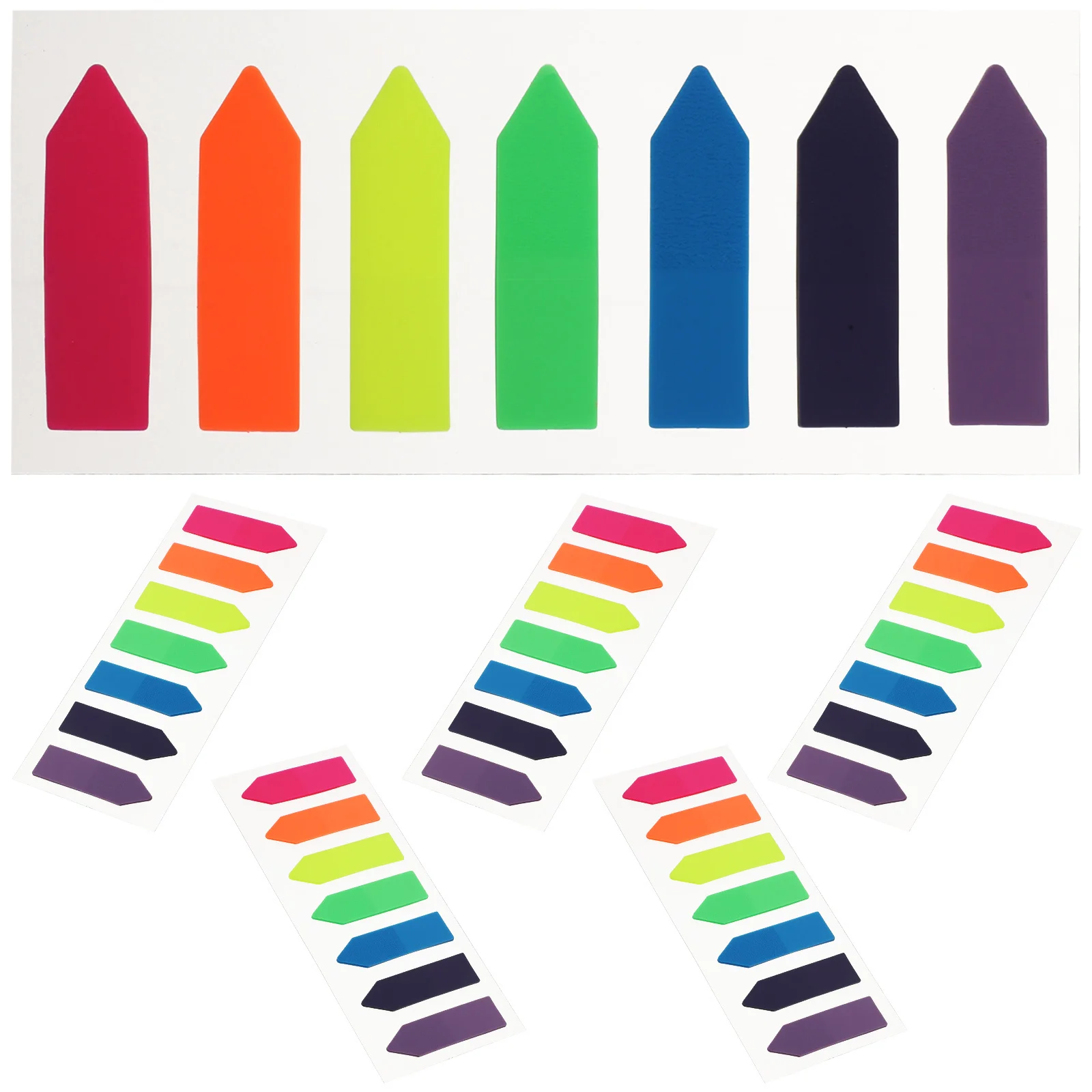 6 كتب علامات صفحة لاصقة مادة الحيوانات الأليفة ملصقات علامة شفافة لقراءة علامة المرجعية تصنيف الملاحظة التوضيحية الملونة