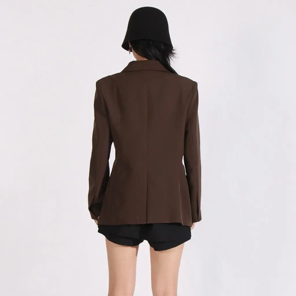

Women's High-End Asymmetrical Cut out Slim Suit Jacket European And American Trendy Fashion Autumn New