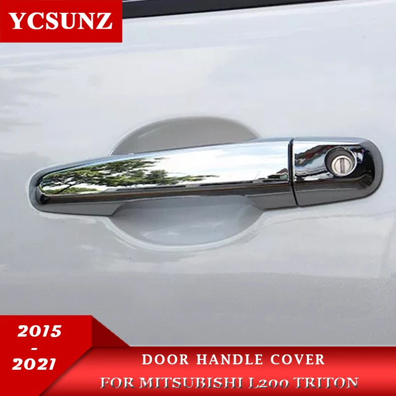 

ABS Door Handle Cover For Mitsubishi L200 Triton 2015 2016 2017 2018 2019 2020 2021 Double cab Exterior Parts YCSUNZ