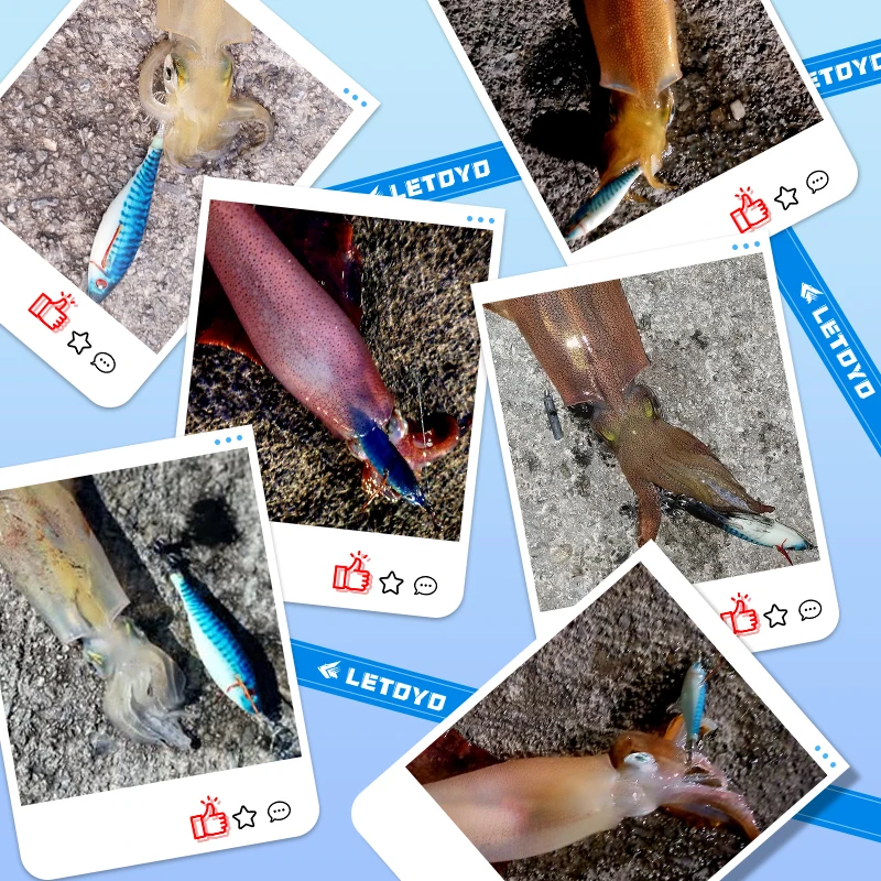 LETOYO sutte 04 مضيئة الحبار تهزهز aggie العائمة الحبار إغراء الطعم الاصطناعي الحبار الصيد webfoot الأخطبوط egi الصيد البحري #2