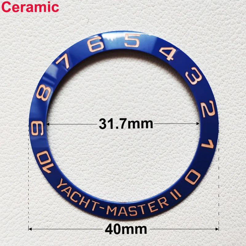 40mm * 31,7mm Keramik-Uhrenlünetteneinlage Passend für 42mm bis 44mm Taucher-GMT-Yacht-Sea-Dweller-Uhrengehäuse Uhrenring-Zubehör – Detail 30