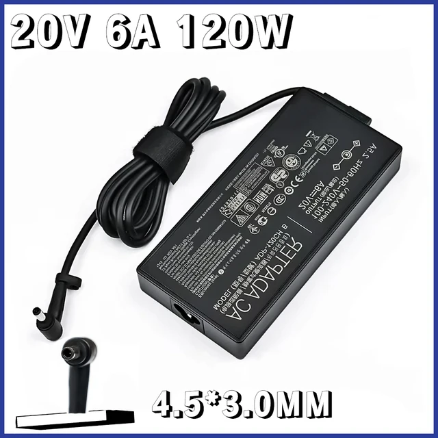 20V 6A 120W 4.5X3.0mm PA-1121-22 Adapter Ładowarka sieciowa do laptopa MSI / ASUS UX534F M7400Q YX570U YX570Z UX501J U5500V Zasilacz