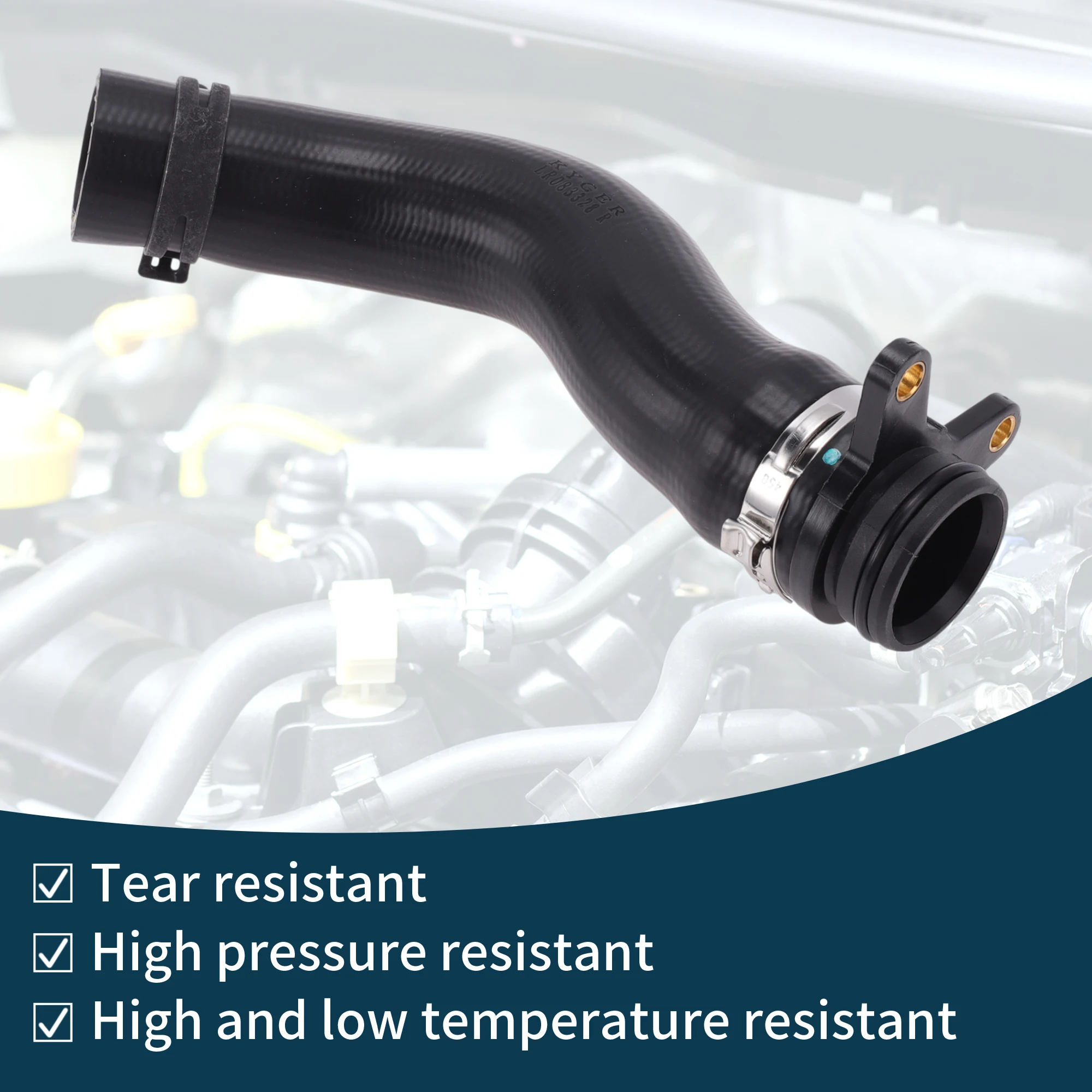 Motoforti Radiator Hose Heater Hose No.LR083328 for Land Rover Rubber Cooling Liquid Tube 1 Pc