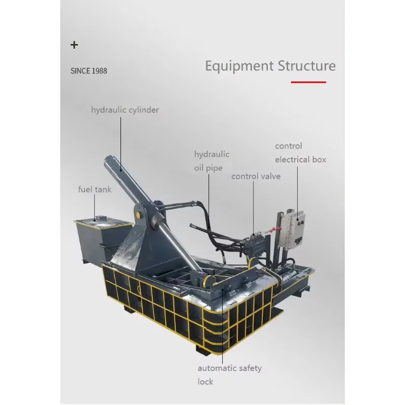 All Types Fully Automatic Baling Press Machine Scrap Steel Metal Baler Ferrous Metal Hydraulic Baler for Sale