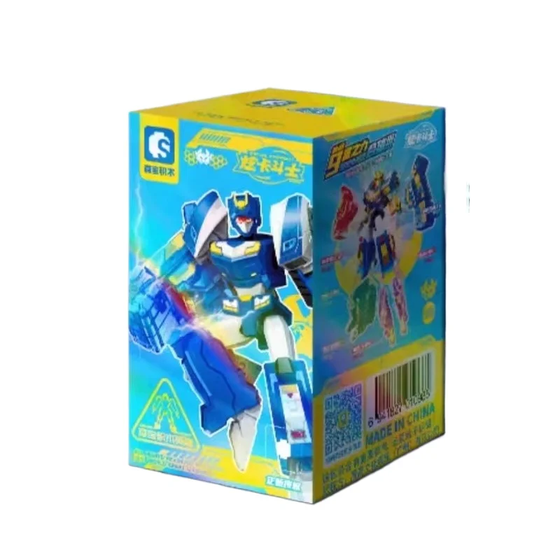 SEMBO Building Blocks Hero Xuan Card Fighter Toy Blue Lightning Transformable Robot Blind Box Regalo per ragazzi