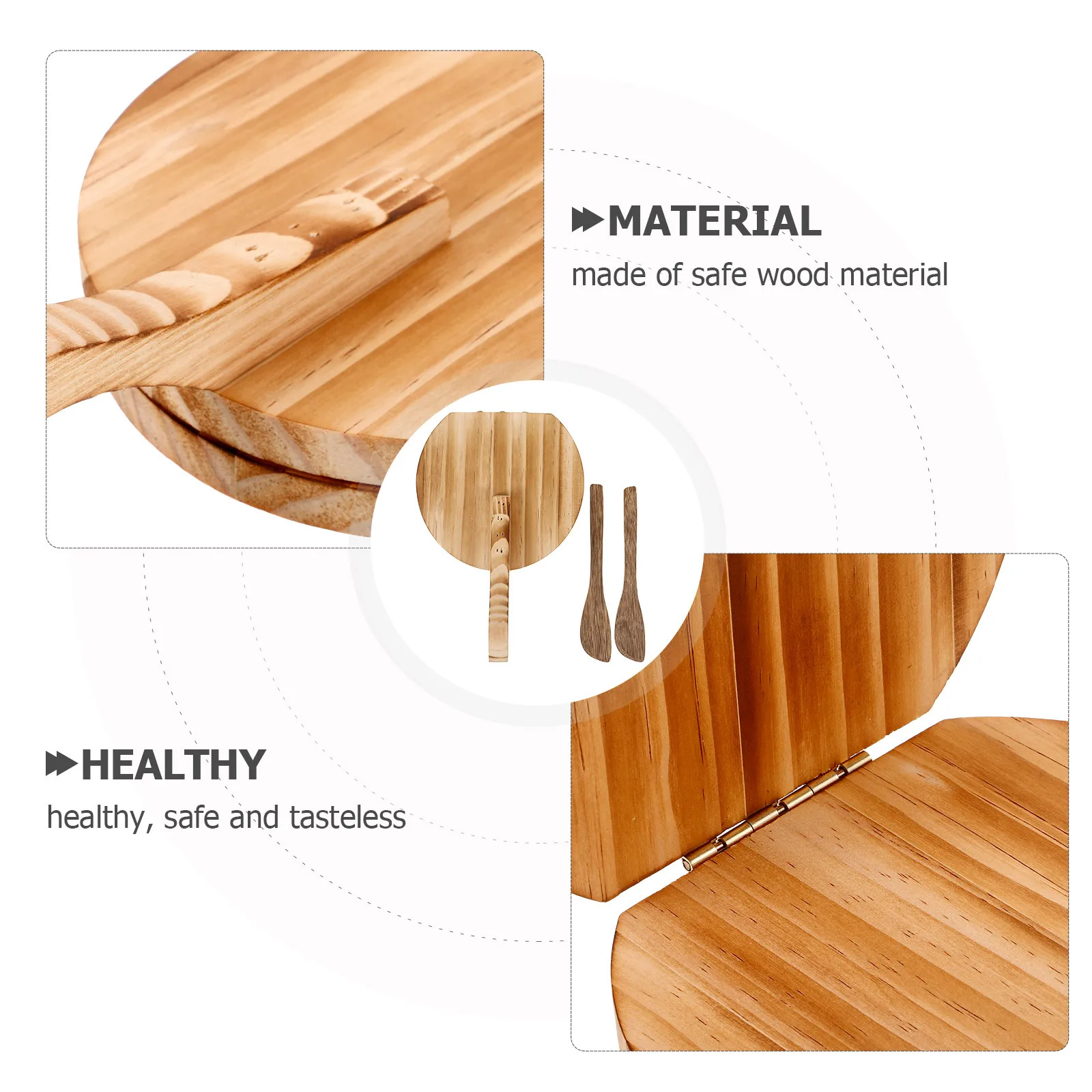 

1Set Dumpling Skin Pressing Plate Wooden Dough Presser Dumpling Making Tool Food Grade Safe Kitchen Supplies