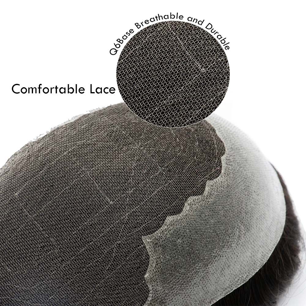 Lace Base Toupee for Men Swiss Lace Front With Pu Natural Hairline Male Wig Human Hair Prosthesis Replacement System Unit