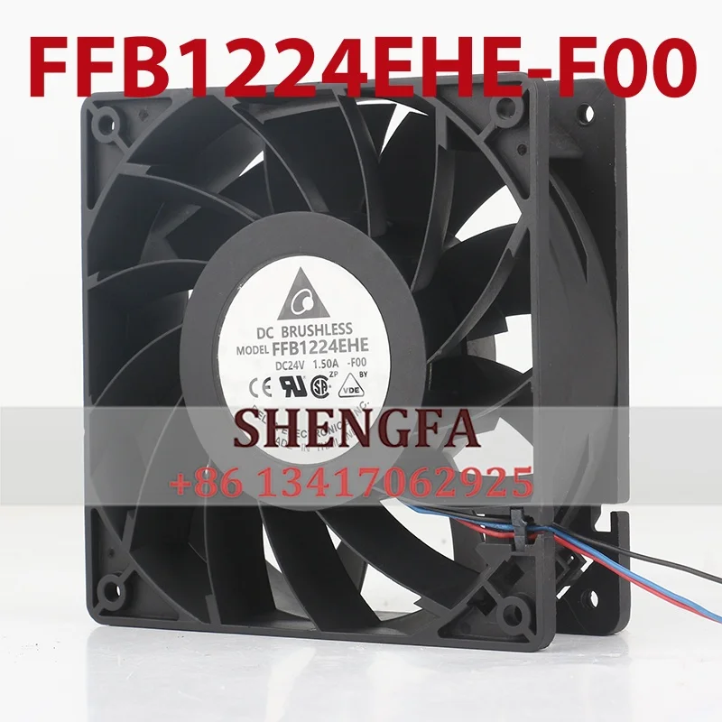 High air Volume Inverter PWM Speed Regulation Delta 12V 48V DC24V 1.50A AC EC 12038 120x120x38MM 12CM FFB1224EHE-F00 Cooling Fan