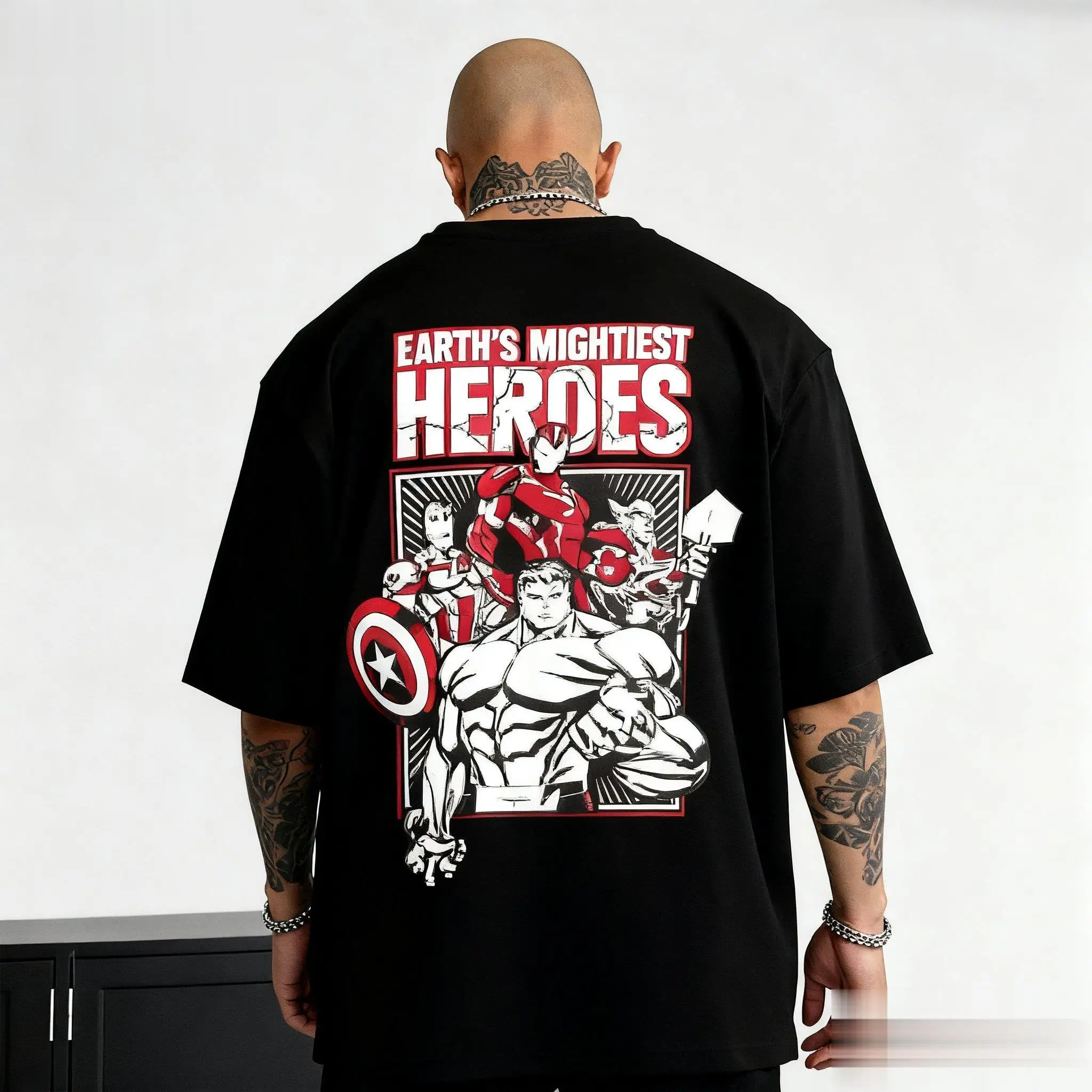 

Футболка с графическим рисунком Marvel Superheroes для мужчин и женщин, футболка с коротким рукавом, уличная одежда, повседневный летний новый топ, винтажная одежда с комиксами Y2k