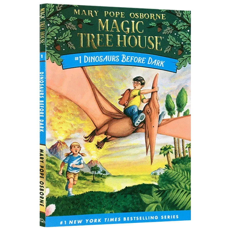 Magic Tree House Dinosaurs Before Dark, Children's books aged 6 7 8 9 English books, Adventure novels 9780679824114