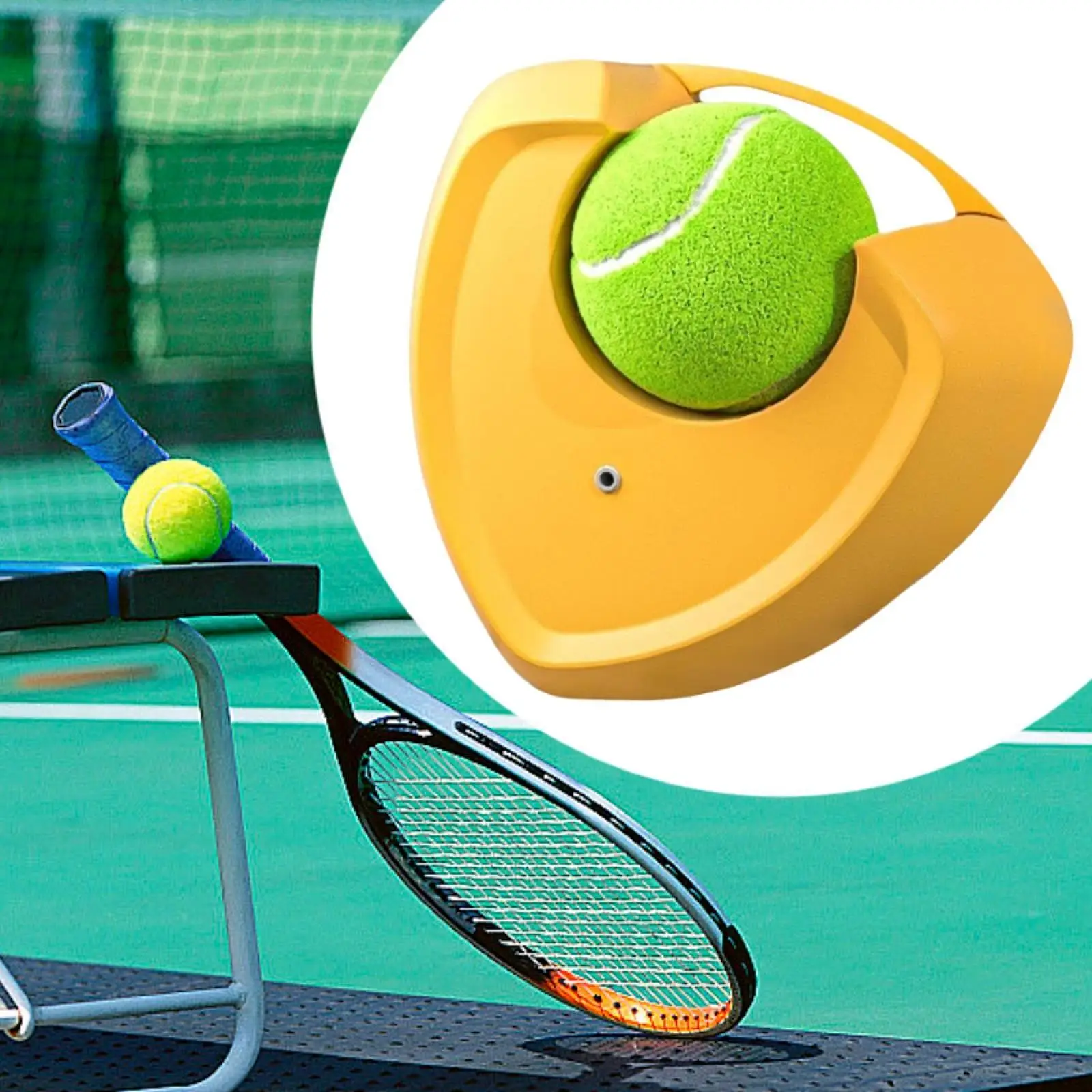 

Tennis Trainer Rebound Ball with Rope Player Supplies Self Study Tennis Training Gear for Backyard Indoor Parks Sports Exercise