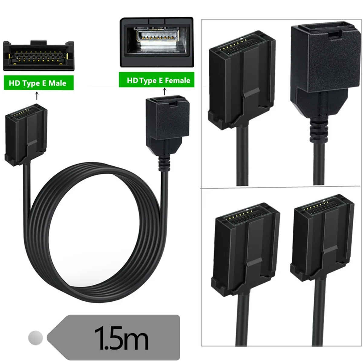 Tipo E compatibile HDMI da 1,5 M maschio a femmina con cavo di prolunga di blocco
