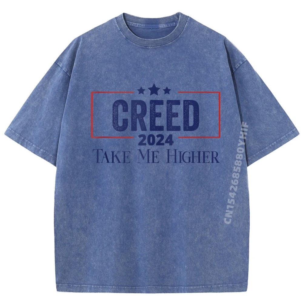 

Creed 24 Take Me Higher Women Men Support 2024 Tank Top Plain Shirt Printed Camisetas De Hombre Street Washed Shirt