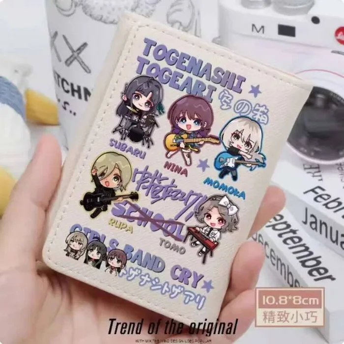 

Anime Girls Band Cry Fashion Wallet PU Purse Card Coin Hasp Money Bag Cosplay Gift B1660 Anime