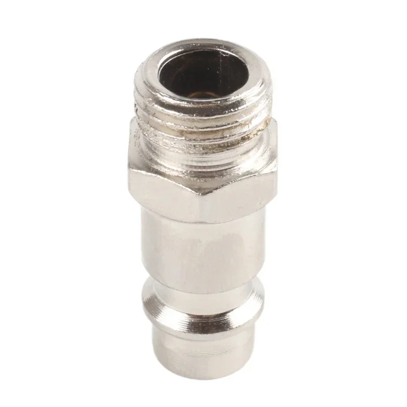 5Pcs European Style Quick Connector 1/4 Inch External Thread Plug-in Pneumatic Joint Compressed Air Line Coupler Connector