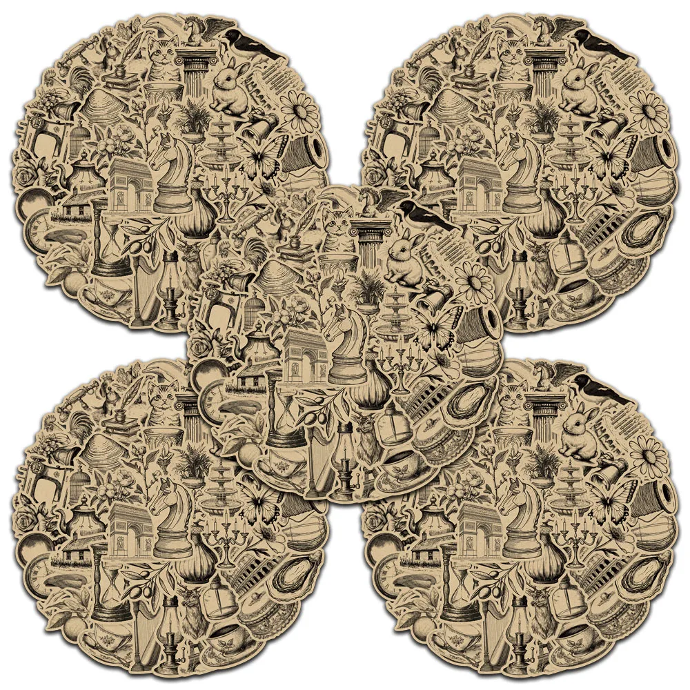 

5 компл., эстетические наклейки в стиле ретро с героями мультфильмов, цветов и животных для скрапбукинга, багажа, ноутбука, гитары, телефона, водонепроницаемые наклейки с граффити