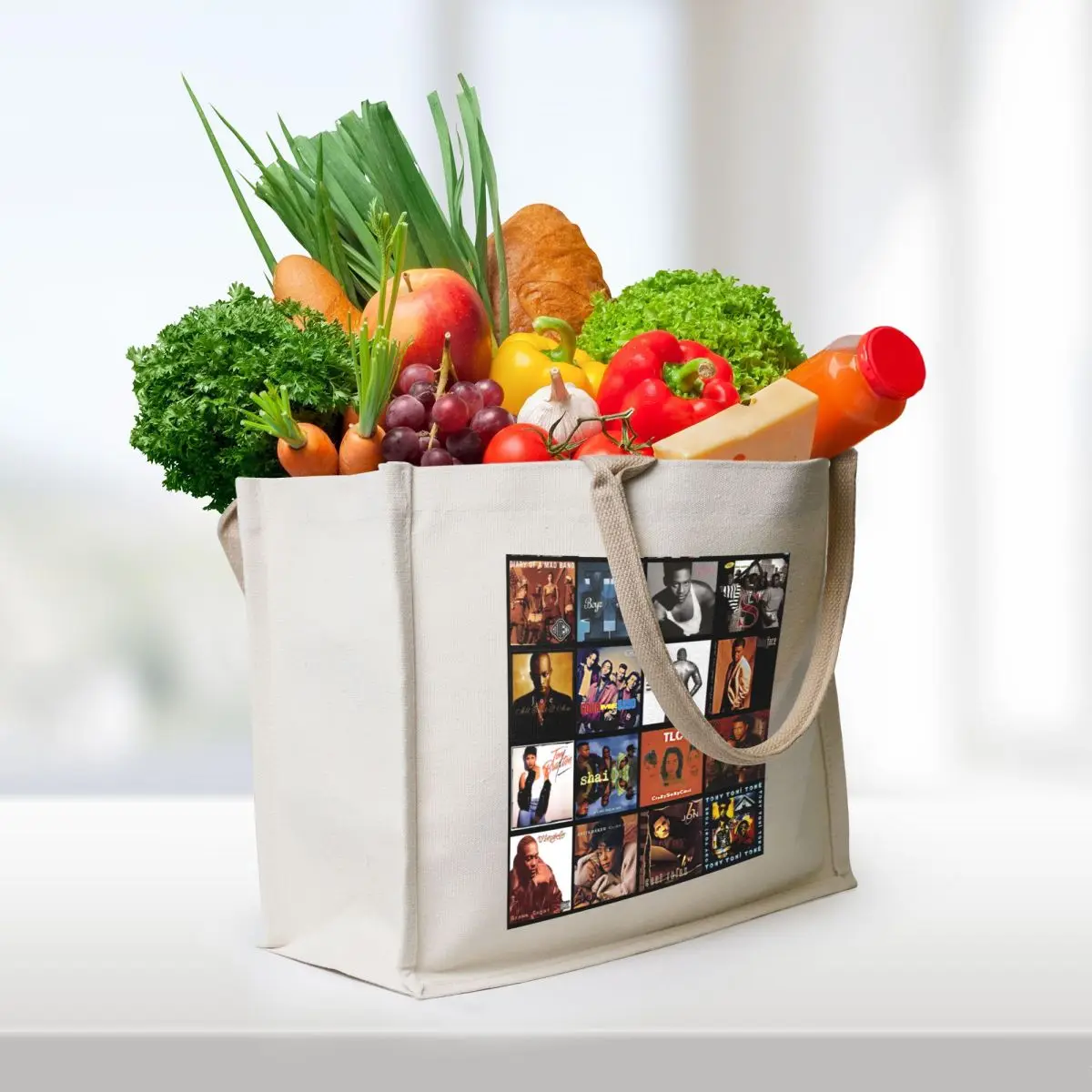 90s R&B Classics Tote Bag shoping bag Big bag women canvas shopping