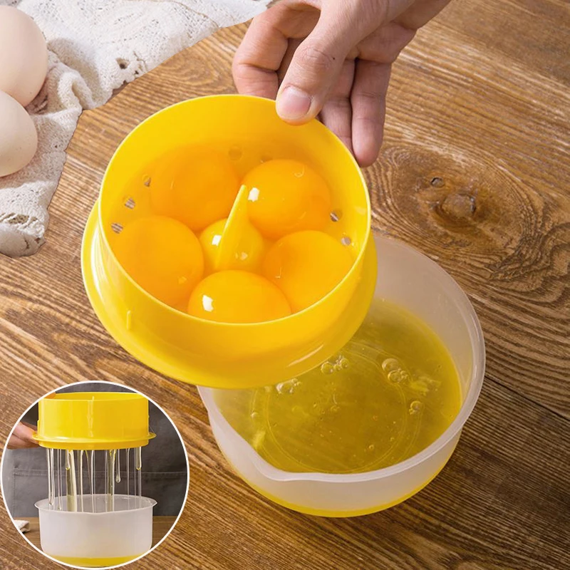 Clear Egg Yolk Separator Gadgets de cozinha Ferramentas de cozimento Acessórios de grande capacidade