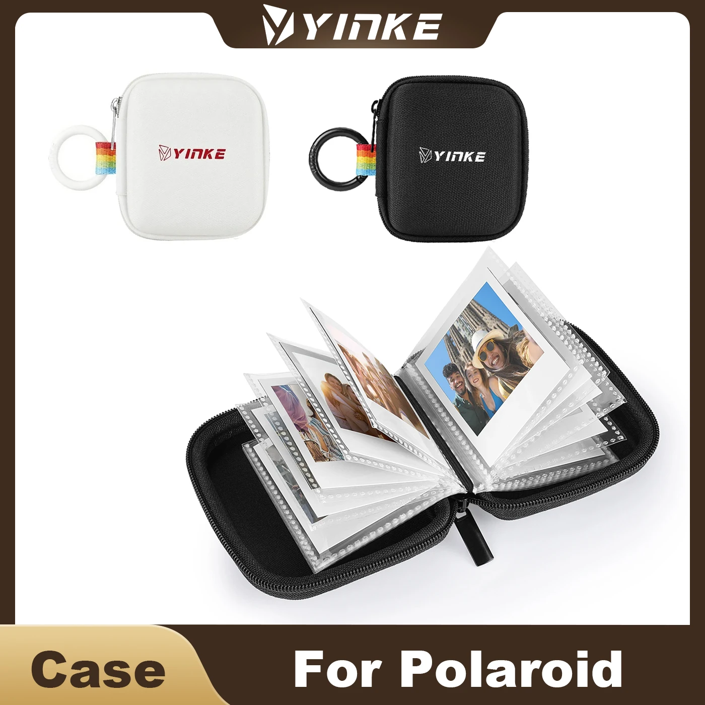 YINKE Pocket Photo Album for Polaroid Go Film/Go Instant Mini Camera Portable Travel Protective Photo Album Case Holds 40 Photos