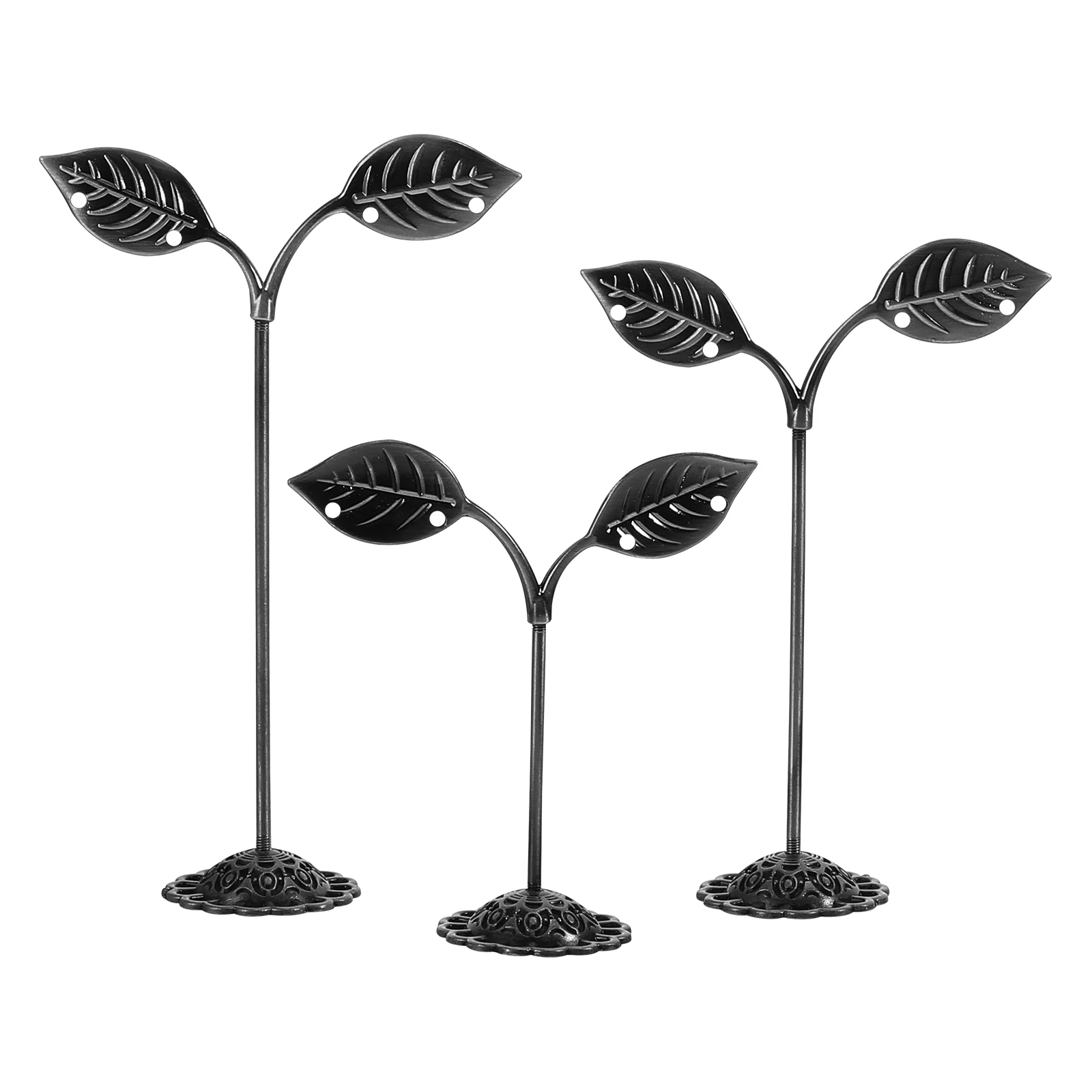 

3 Pcs Wrought Iron Jewelry Holder Shelf Retro Earring Rack Retro Bracelet Rack Stable Desktop Adornment Base