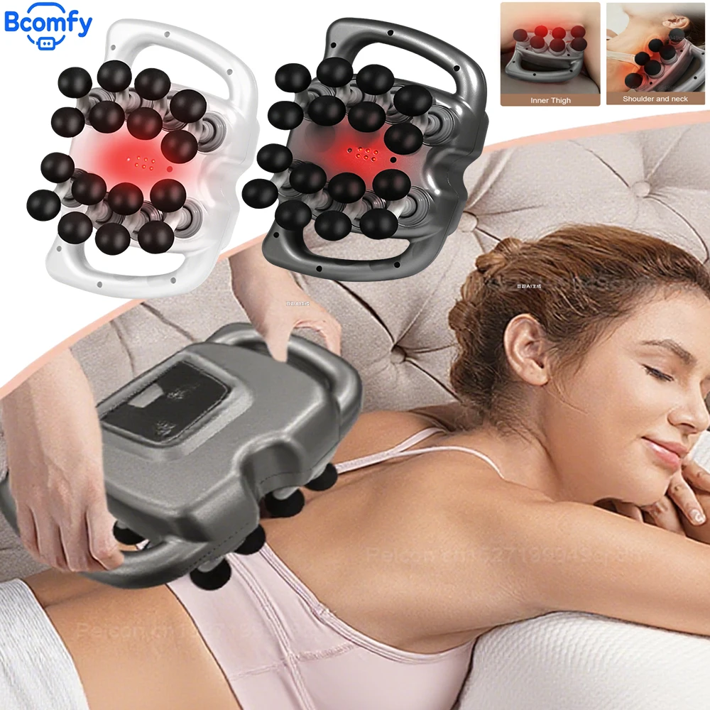 تدليك بندقية عالية التردد الاهتزاز تدليك الجسم بندقية 16-رئيس اللفافة بندقية الظهر والخصر مدلك الرقبة الكتف مدلك