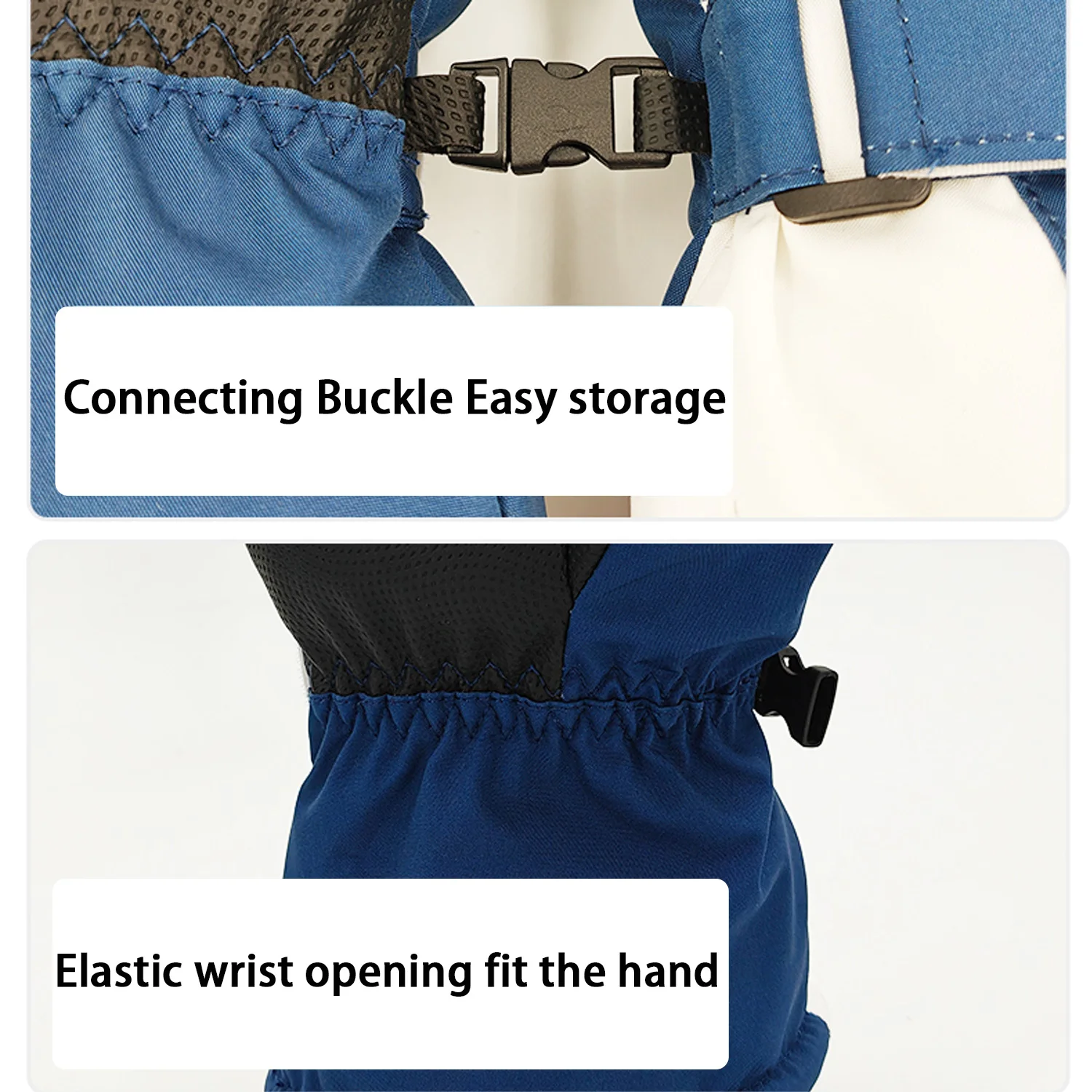 Guanti da sci invernali Guanti da ciclismo invernali unisex con design a dita divise foderati in pile Guanti da ciclismo compatibili con touchscreen