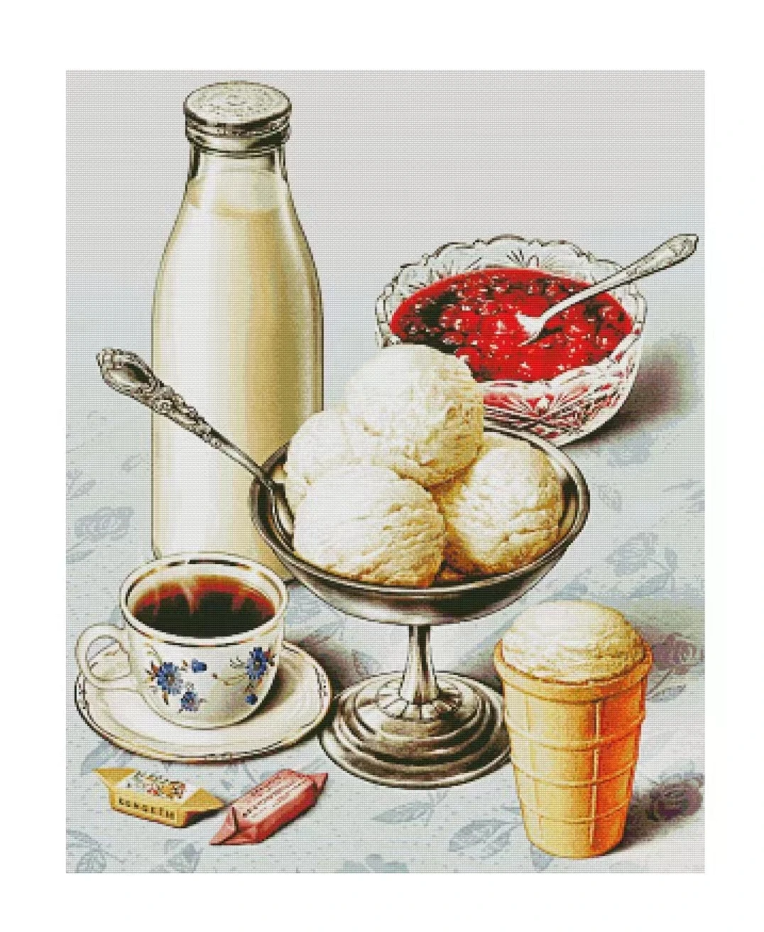 Ice Cream 18CT 16CT 14CT Unprinted Top Quality Cross Stitch Kits Embroidery Art DIY Handmade Needlework Home Decor